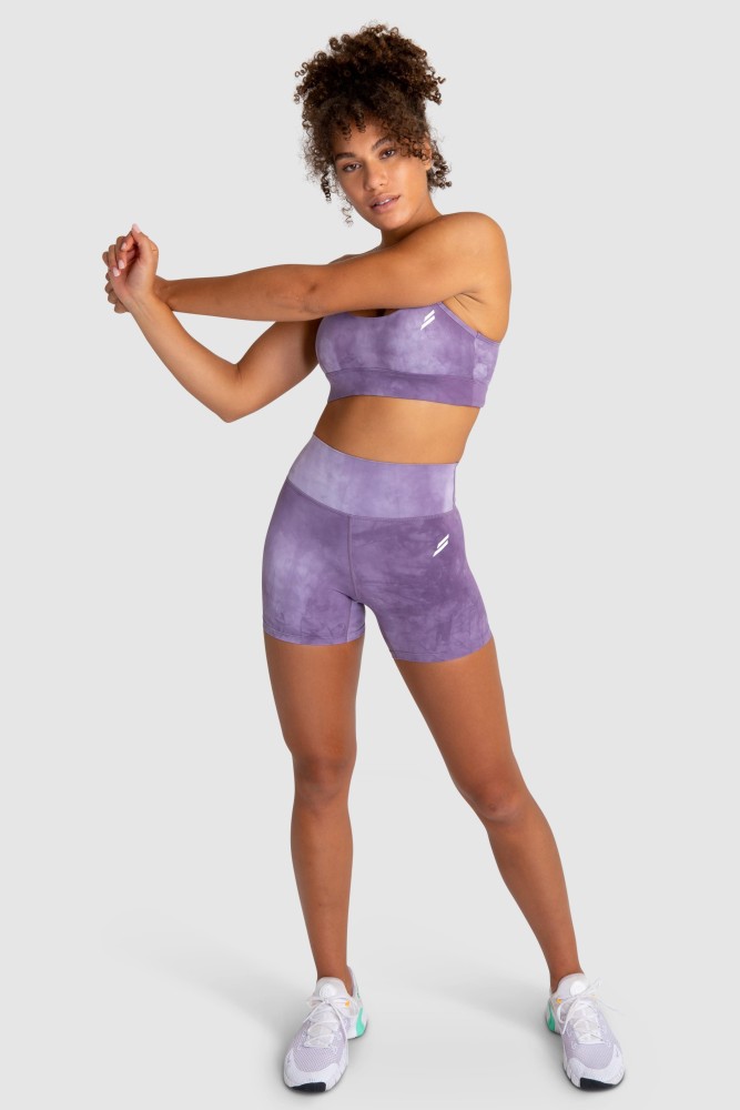 Tie Dye Shorts - Mauve Purple