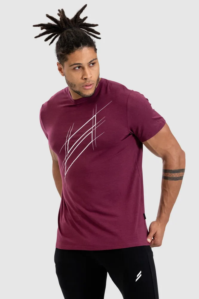 Progress Regular Fit Tee - Burgundy