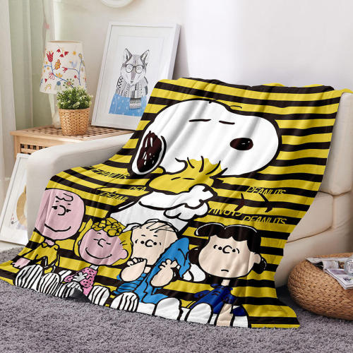 Snoopy Blanket Flannel Fleece Throw Cosplay Blanket Room Decoration