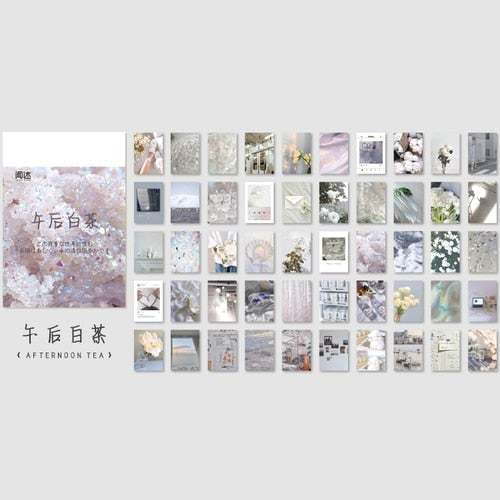50 Sheets Landscape Rose Ins Decorative Stickers Scrapbooking Stick Label Diary Album Stationery Painting Sticker Accessories