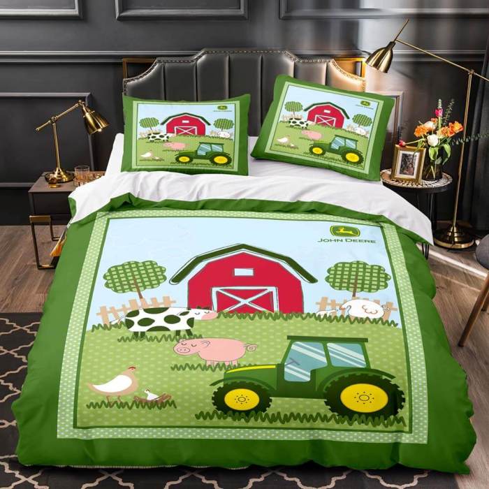 Farming Simulator Tractor Bedding Set Duvet Covers Bed Sheet Sets