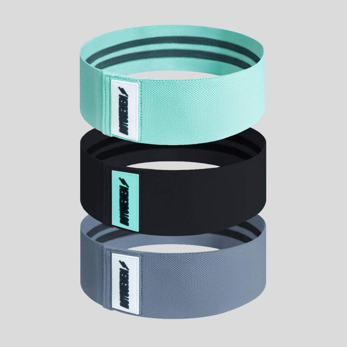 Dye Resistance Band Set - Teal/Grey/Black