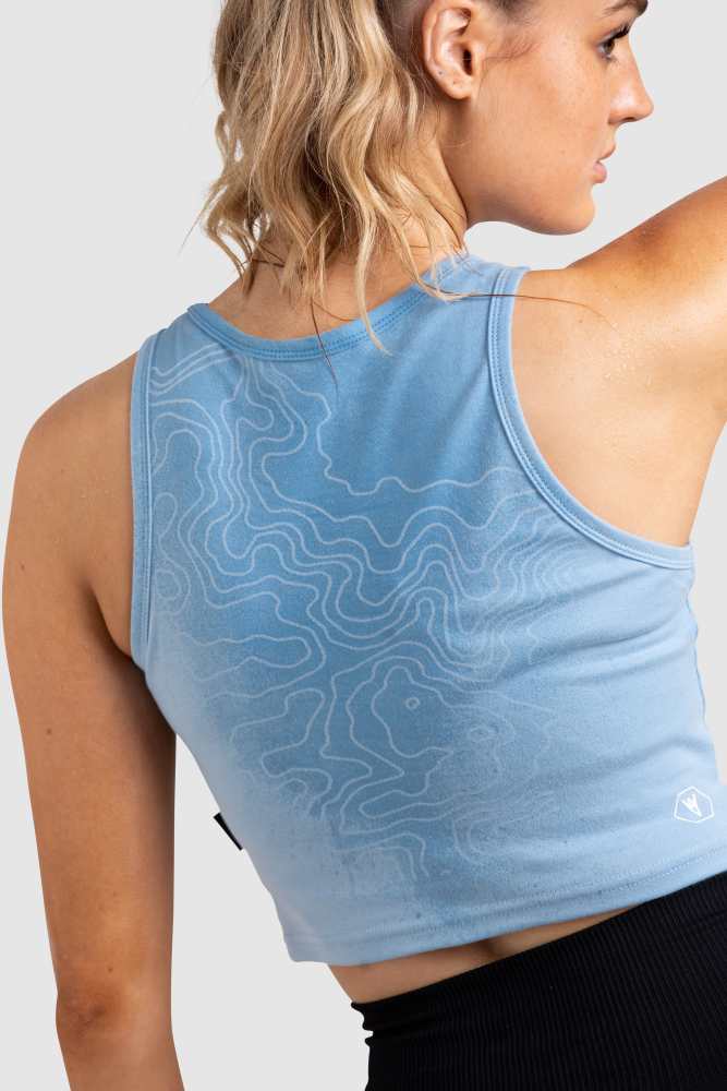 Victorydrip V2 Cropped Tank - High On Sweat - Sky Blue
