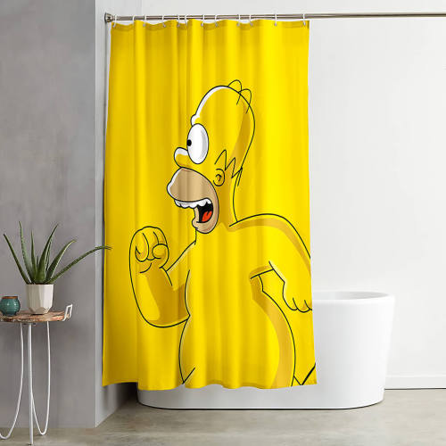 The Simpsons Shower Curtain Bathroom Curtains 180X180Cm With Hooks