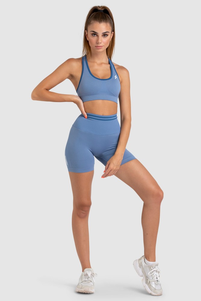 Dye Scrunch Seamless Shorts - Slate Blue
