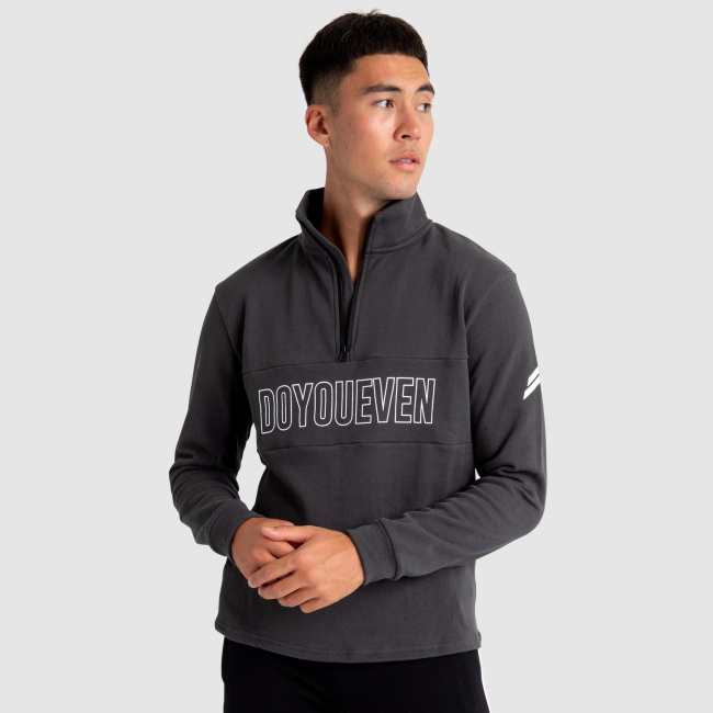 Essential ¼ Zip Jumper - Charcoal