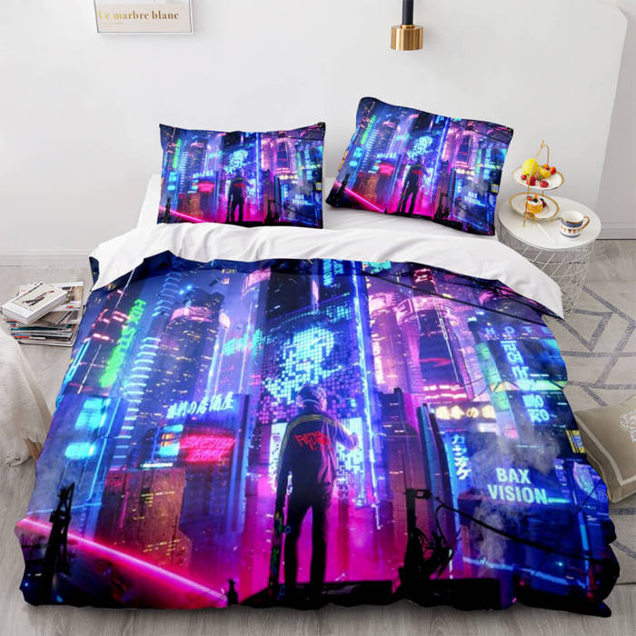 Cyberpunk  Bedding Set Duvet Covers Bed Sheet Sets