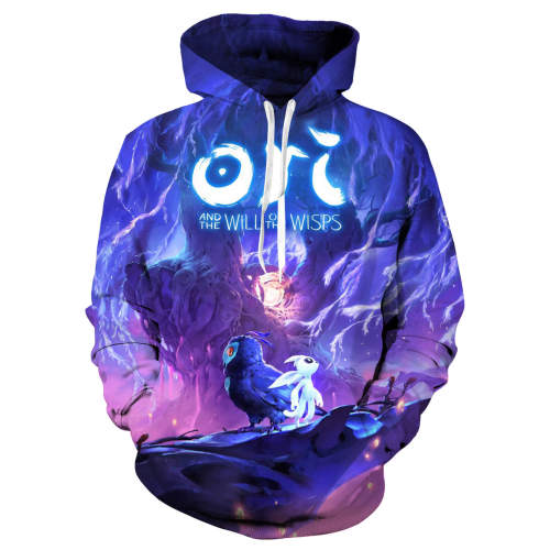 Ori And The Will Of The Wisps Game Purple Unisex Adult Cosplay 3D Print Jacket Sweatshirt