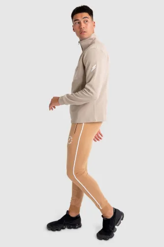Essential ¼ Zip Jumper - Beige