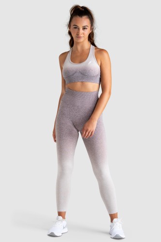 Ombre Scrunch Seamless Leggings - Taupe