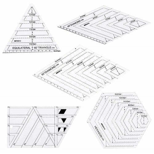 Creative Patchwork Quilting Rulers - 5Pcs