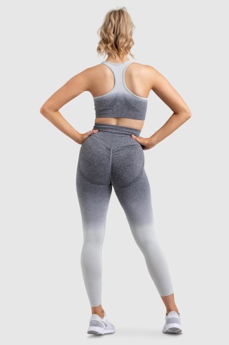 Ombre Scrunch Seamless Leggings - Grey