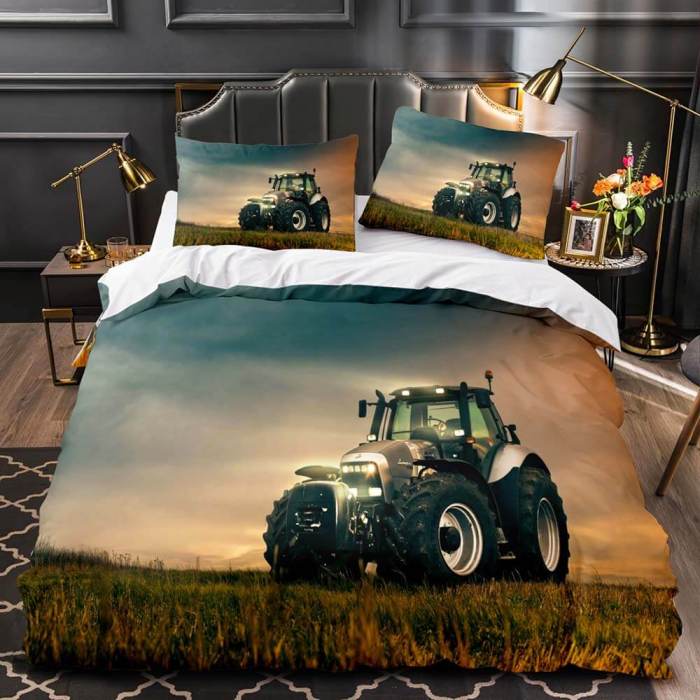 Farming Traktor Lamborghini Trattori Tractor Bedding Set Duvet Covers