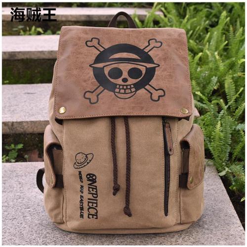 Anime One Piece Cosplay Canvas Backpack Halloween School Bags