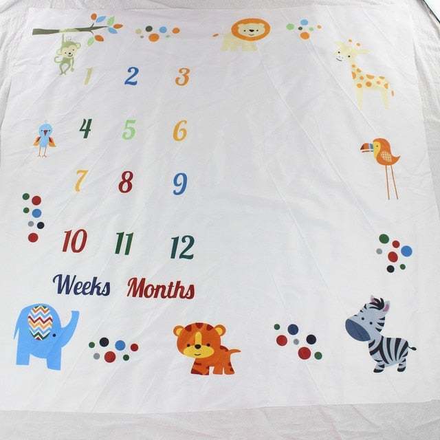 Born Baby Milestone Blankets Pography Blanket Flower Print Soft Blanket Diy Infant Pography Props