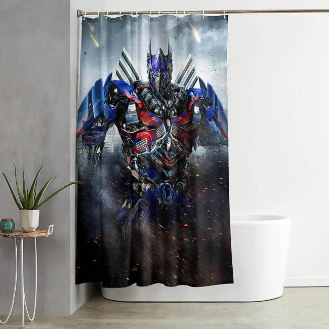 Transformers Shower Curtain Bathroom Curtains With 12 Hooks