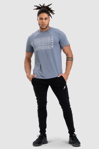 Retro Regular Fit Tee - Dusty Blue