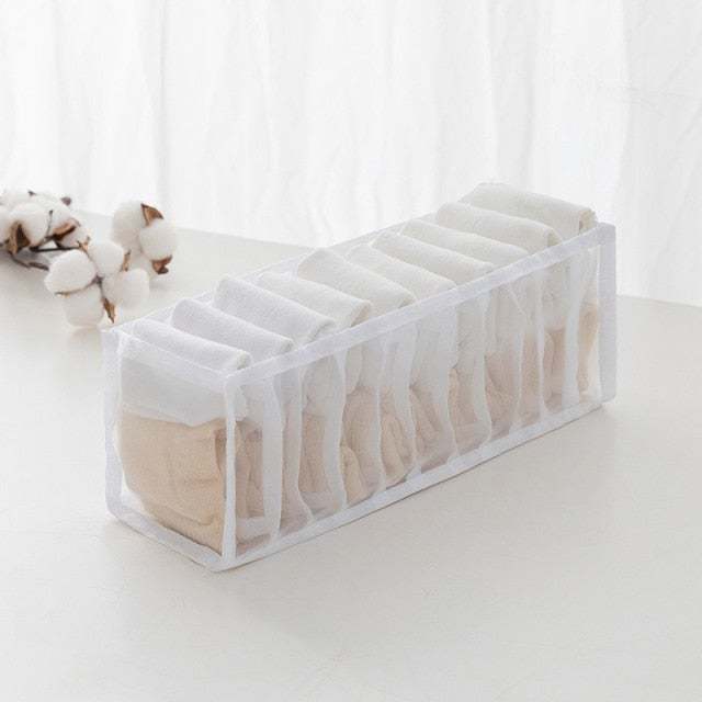 Jeans Compartment Storage Box Closet Clothes Drawer Mesh Separation Box Stacking Pants Drawer Divider Can Washed Home Organizer