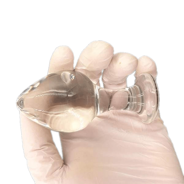 4  Transparent Glass Butt Plug