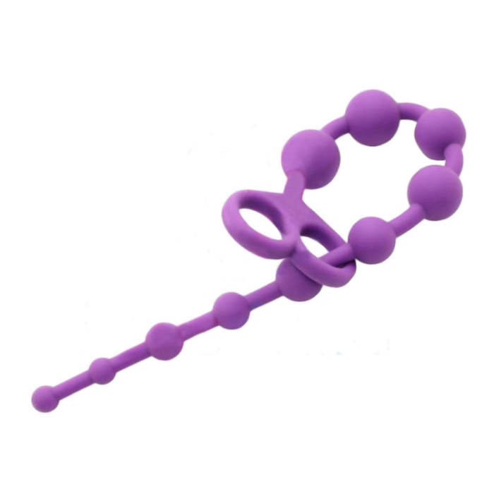 13  Silicone Anal Beads With Two-Whole Pull Ring