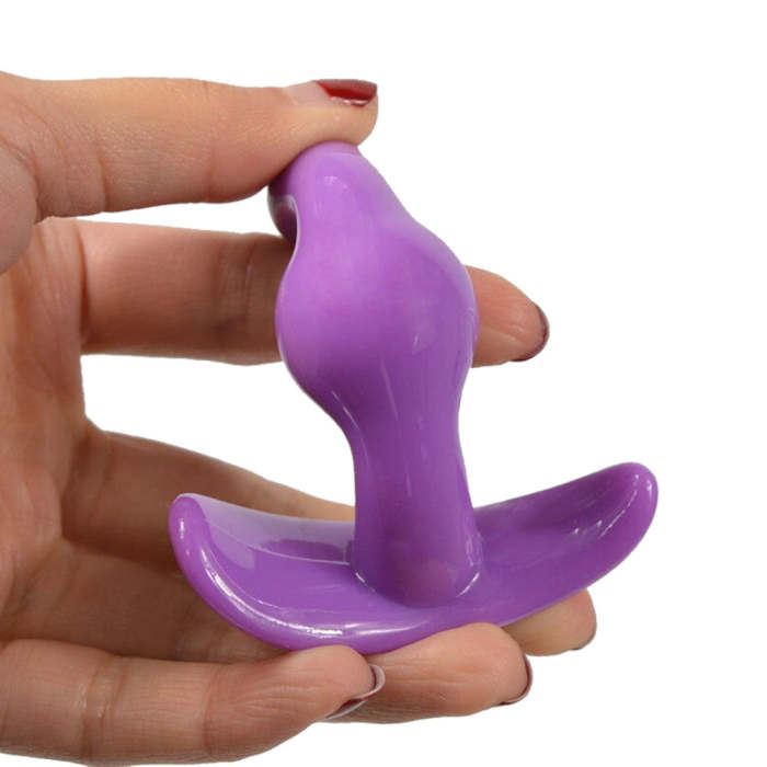 Pink Or Purple Silicone Anal Beads Plug - 2 Or 3 Beads Option
