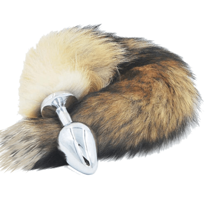 17  Brown Fox Tail 3 Stainless Steel Plug Sizes Available