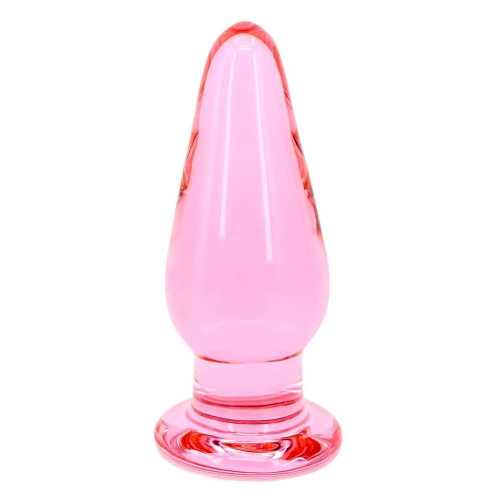Crystal Pink Glass Plug