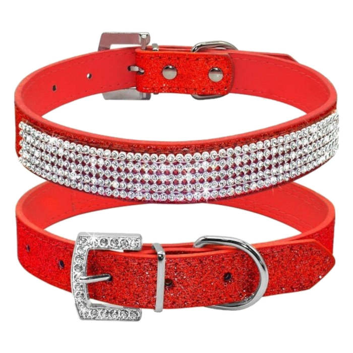 Sweet Baby Sparkly Leather Collar