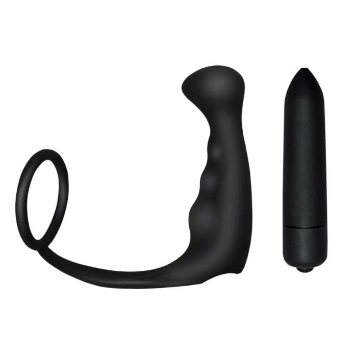 5  Silicone Prostate Massager With Cock Ring