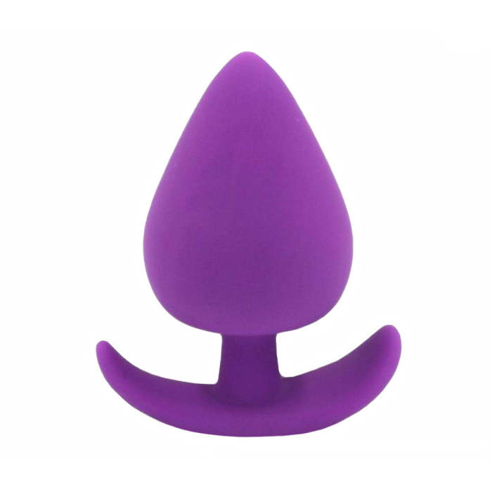 Silicone Plug With Anchor Base, Black & Purple 3 Sizes