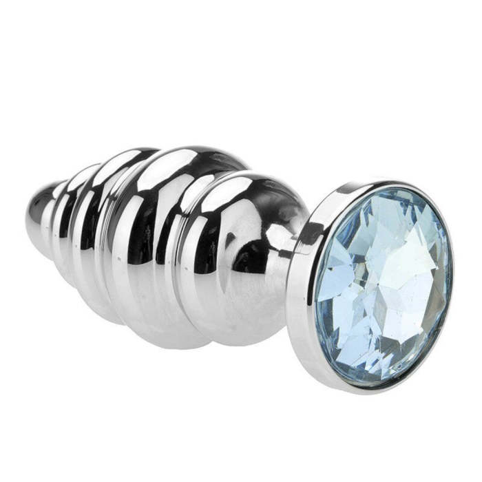 2 Colors Jeweled Spiral Beads Aluminum Alloy Princess Plug