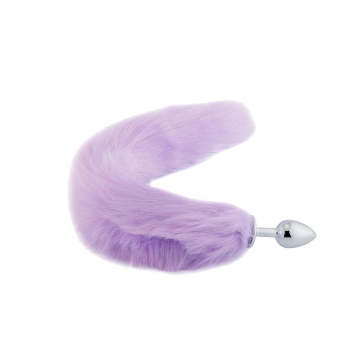 Fluffy Fox Tail Plug, Purple 18 