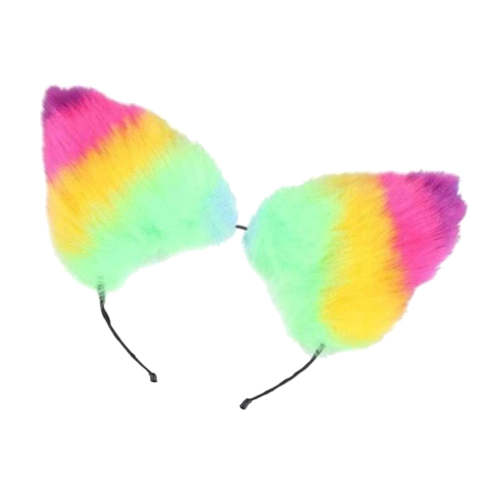 Rainbow Colored Cat Ears
