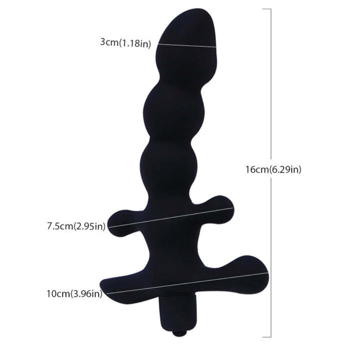 6  Soft Touch Coating Silicone Double Handle Prostate Massager