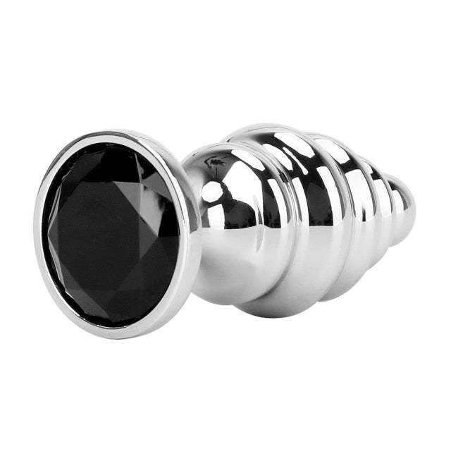7 Colors Jeweled Spiral Beads Aluminum Alloy Plug