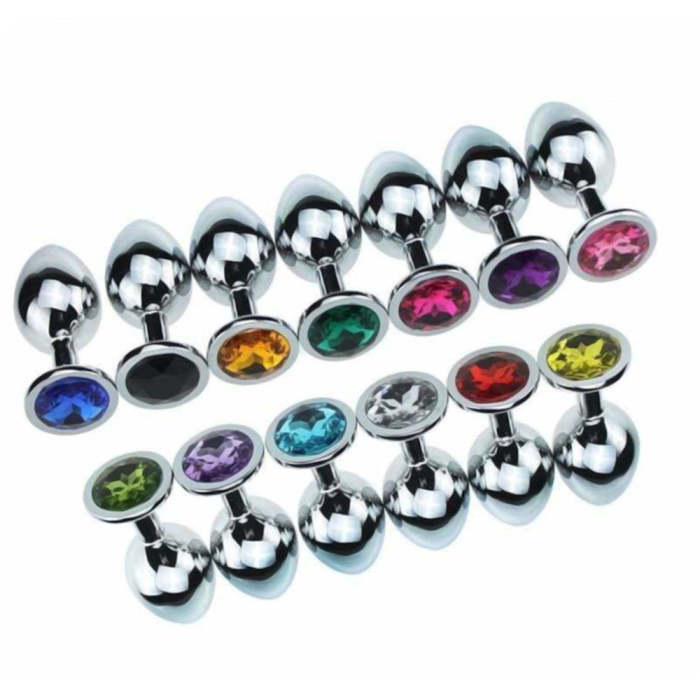 Multi Color Unisex Jeweled Stainless Steel Princess Plug