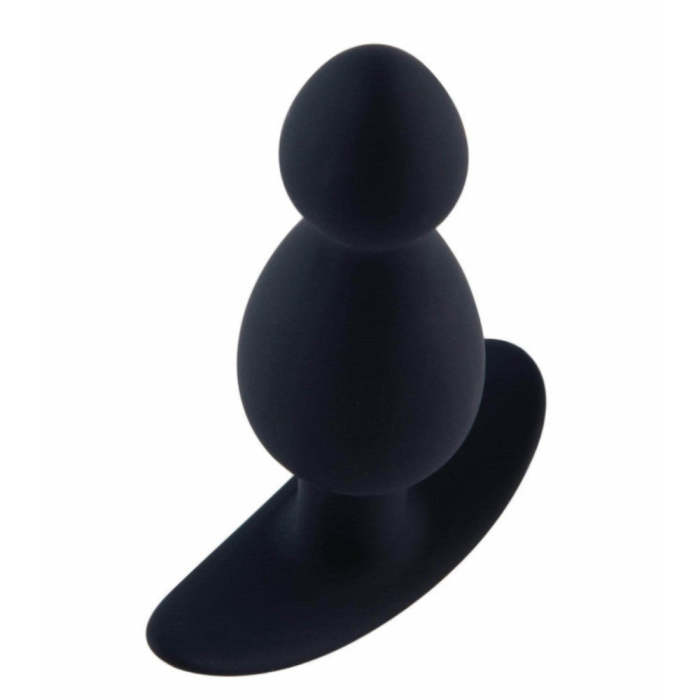 Black Silicone Beaded Plug With An Anchor Base