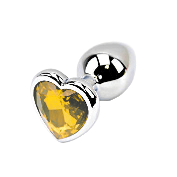 10 Colors Jeweled 3  Heart-Shaped Metal Plug
