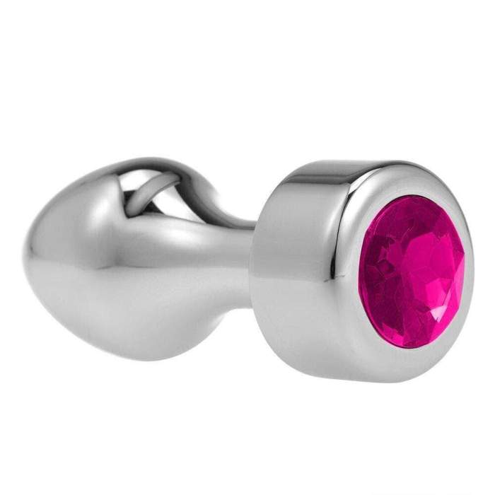 Pink Skyrocket Jeweled Stainless Steel Plug, Large