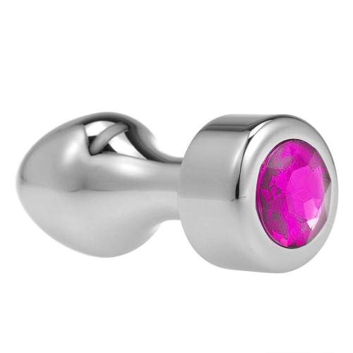 Pink Skyrocket Jeweled Stainless Steel Plug, Small