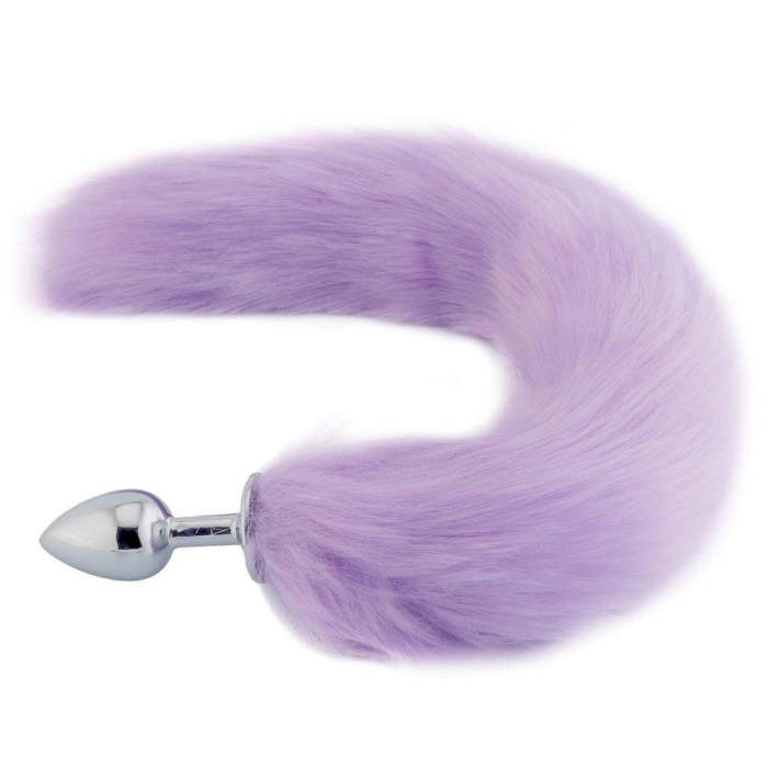 14  - 15  Pink Fox Tail Metal Plug
