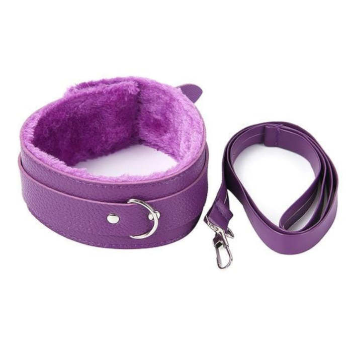 My Little Secret Leather Collar With Leash