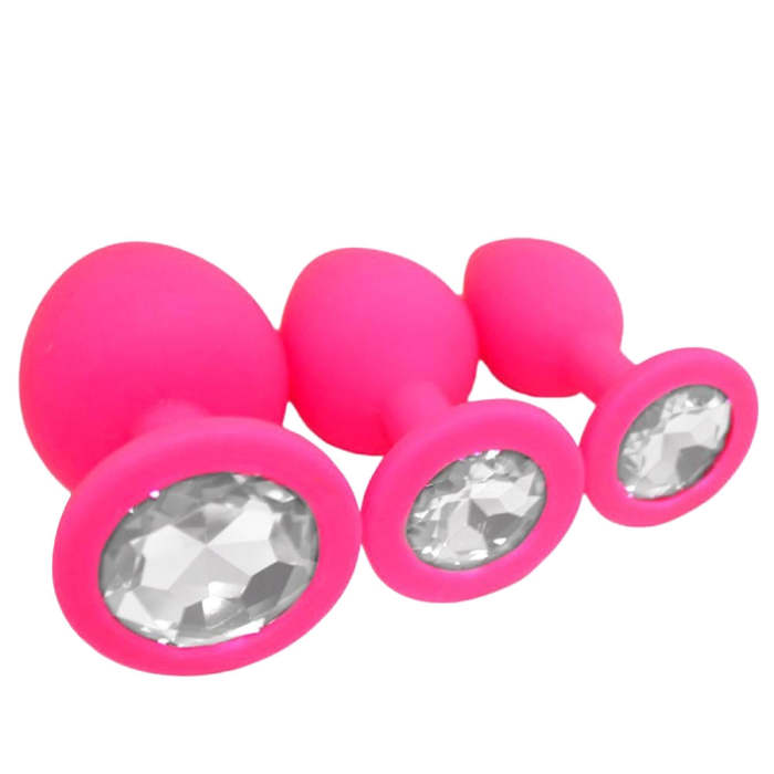 3 Sizes 4 Colors Silicone Plug - 13 Jewel Colors Available