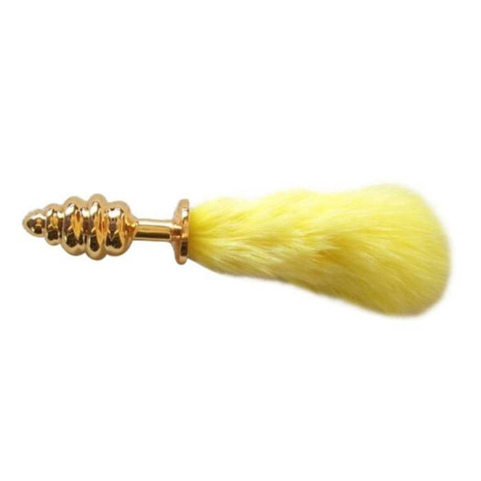 5  Animal 4-Colored Tail Spiral Golden Plug