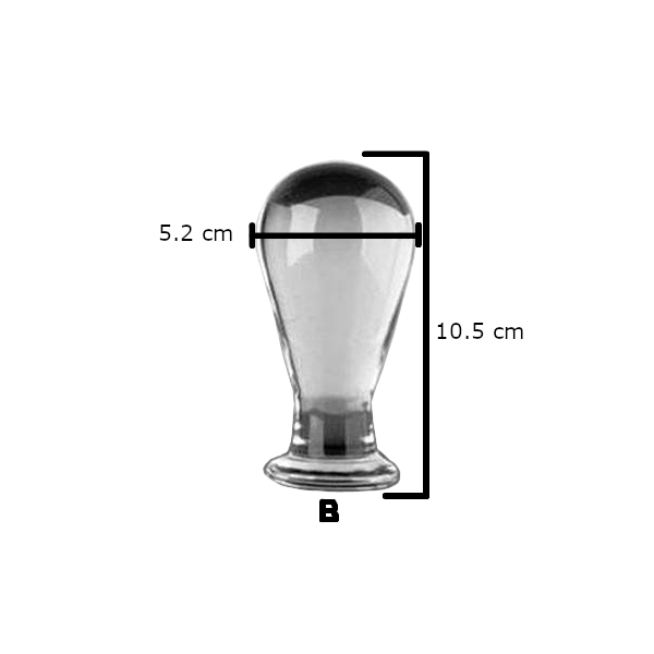 3 Sizes Transparent Glass Plug