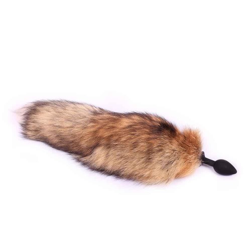 15  Brown Cat Tail Silicone Plug