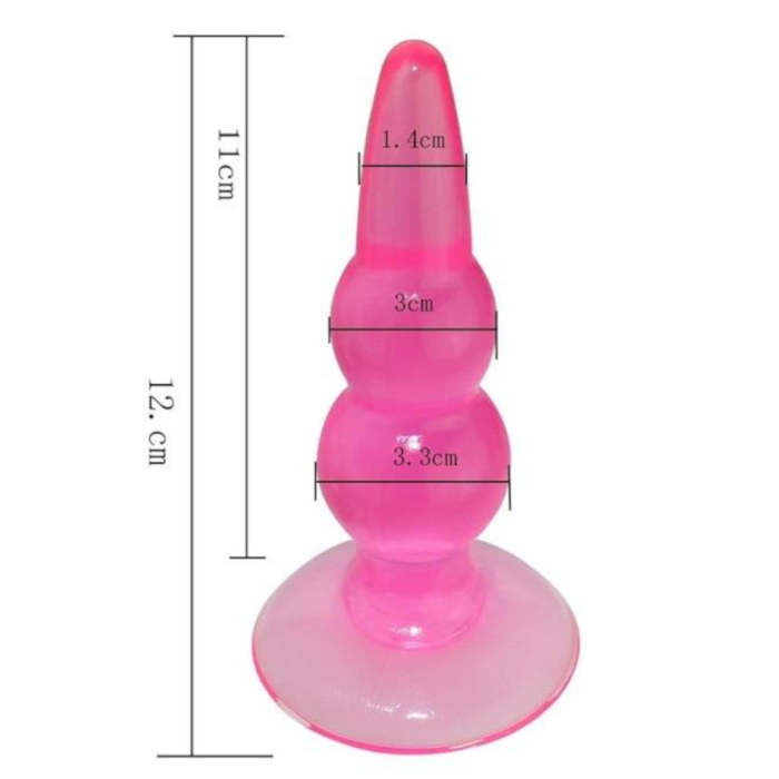 4.7  Conical Soft Silicone Butt Plug With Suction Cup
