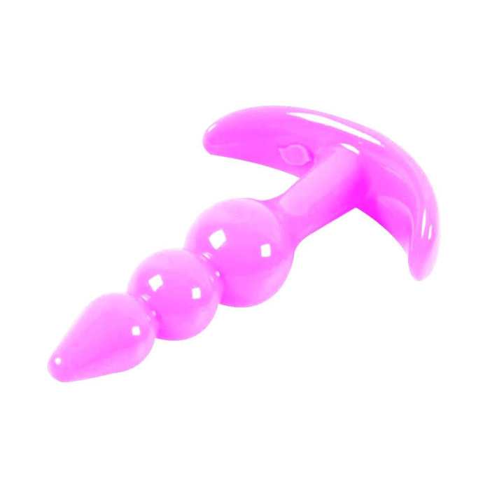 Pink Or Purple Small Beginner Silicone Plug - 2 Or 3 Beads Available