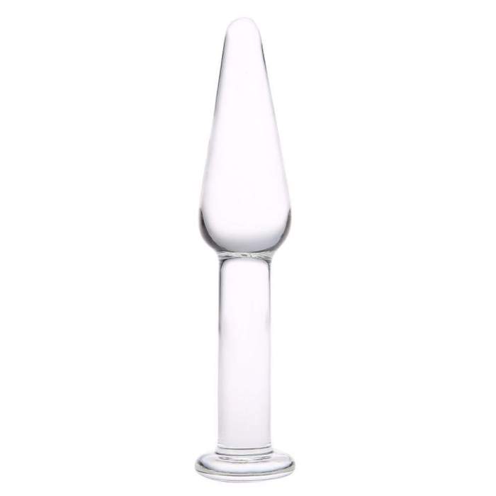 5  Small Semi-Pointed Crystal Glass Plug