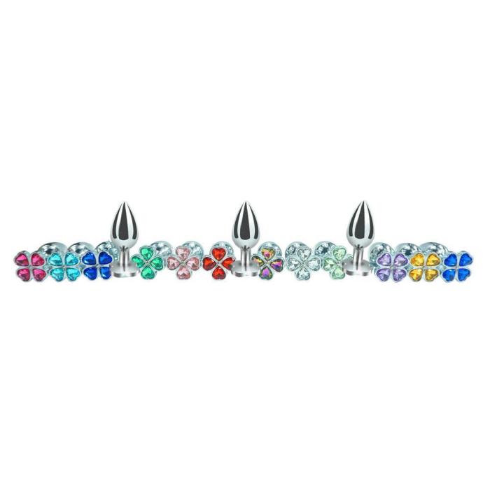 13 Colors Jeweled 3  Metal Princess Plug